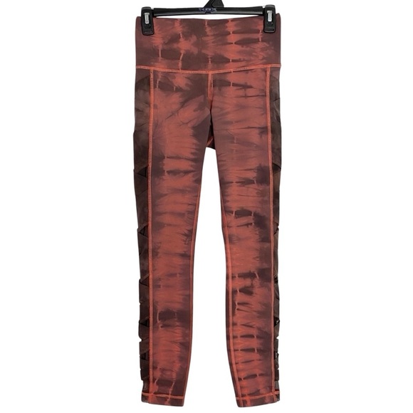 lululemon athletica Pants - Lululemon Rise And Flow Pant Leggings Tights Womens Small Custom Tie Dye Orange